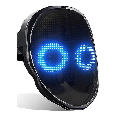 2024 Novo Bluetooth Led Lights Up Party Mask Halloween Natal Diy Animação Texto Amor Pegadinha C