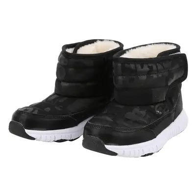 Meninos meninas inverno botas de neve impermeável antiderrapante quente moda preto tamanho 21