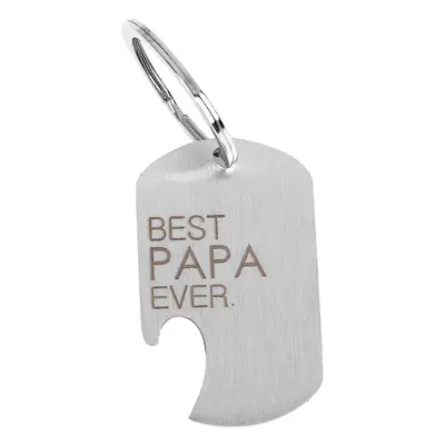 Chaveiro de aço inoxidável em inglês Dual Use Key Ring Bottle Opener Creative Key Holder (melhor