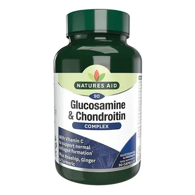 Natures Aid Glucosamine 500mg & Chondroitin 100mg Complex, 90 vcapsules (Melhor que 1/2 Preço!)