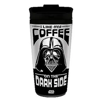 Star Wars eu gosto do meu café na caneca de viagem do lado negro Preto/prata