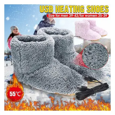 Aquecimento elétrico botas de neve USB recarregável inverno aquecedor de pés sapatos bota de esq