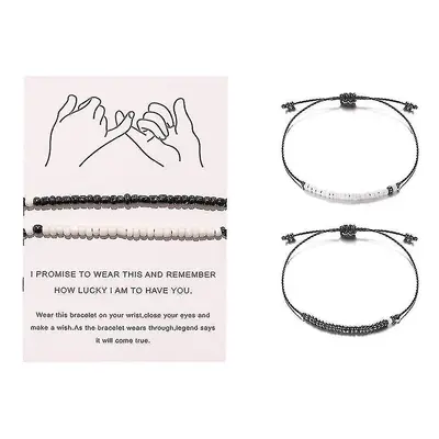 Pulseiras combinando distância, para casais, melhor amigo bracelete presentes namorado namorado,