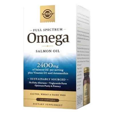 Solgar Full Spectrum Omega Óleo de Salmão, 120 Cápsulas