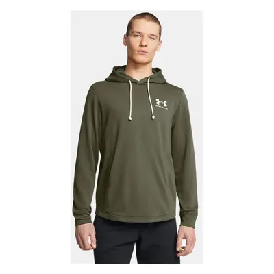 Men's Under Armour Rival Terry Hoodie Marine OD Green / Onyx White XL