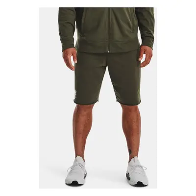 Men's Under Armour Rival Terry Shorts Marine OD Green / Onyx White L