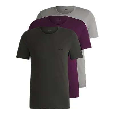 Conjunto de três t-shirts interiores com logótipos bordados