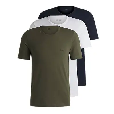 Conjunto de três t-shirts interiores com logótipos bordados