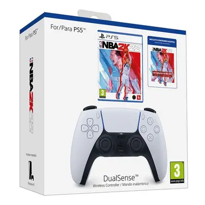 Sony DualSense PS5 + Jogo NBA 2K22 Edição Standard + Lote Jumpstart NBA 2K22