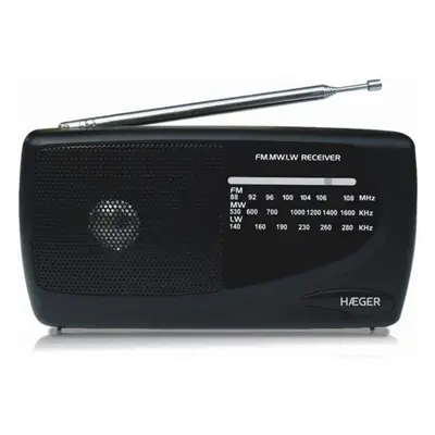 Haeger Handy Radio Portátil Analógico Tri-Band