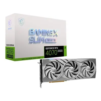 Placa Gráfica MSI GAMING X SLIM WHITE GeForce RTX 4070 SUPER 12GB GDDR6X DLSS3