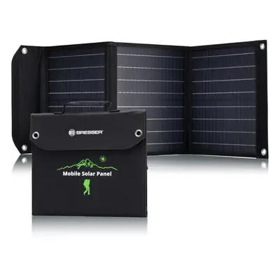 Bresser Carregador Solar Móvel Ultra Compacto 40W com Saída USB e DC