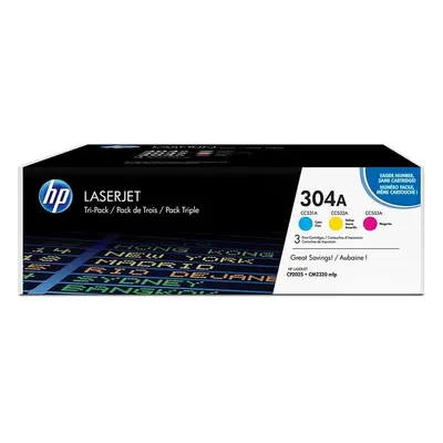 HP Pack de 3 Cartuchos de Tinta Original HP 304A Amarelo/Magenta/Cian