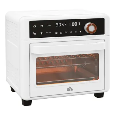 Homcom Forno de Bancada Elétrico Multifunçoes 13l 1200w 33,5x32x32,5cm Branco