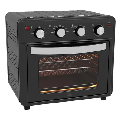 Homcom Forno de Bancada Elétrico Multifunções de 30l 1600w 43x39x39cm Preto