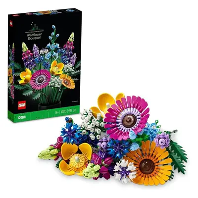 Buquê de flores silvestres de ícones Lego