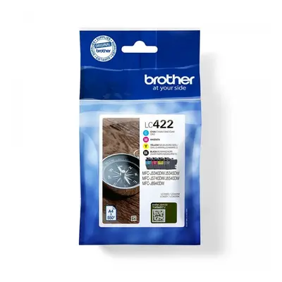 Cartuchos de tinta Brother originais LC422VAL MultiPack preto/ciano/magenta/amarelo