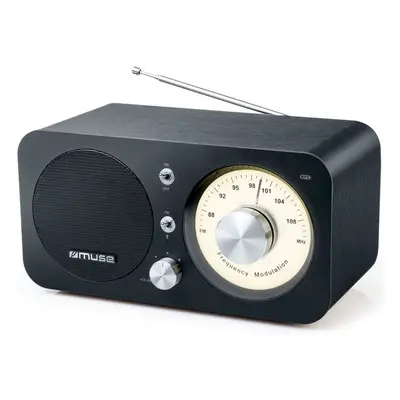 Muse M-095BT Radio Analógico FM com Bluetooth Preto