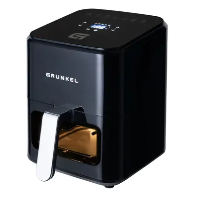 Grunkel Black Easy Fryer Air Fryer Air Fryer com janela e iluminação interior 4L 120W preto