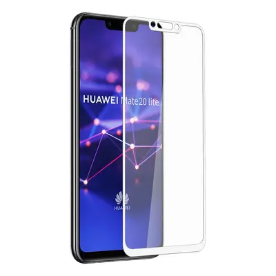 Avizar Protector Vidro Temperado Branco para Huawei Mate 20 Lite