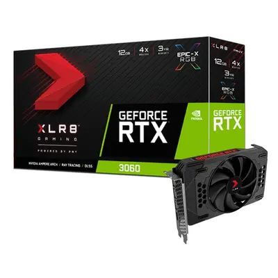 Placa Gráfica PNY GeForce RTX 3060 XLR8 Gaming REVEL EPIC-X RGB Single Fan 12GB GDDR6