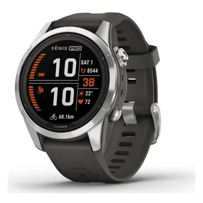 Garmin Fénix 7S Pro Smartwatch 42mm Prateado com Bracele Grafite