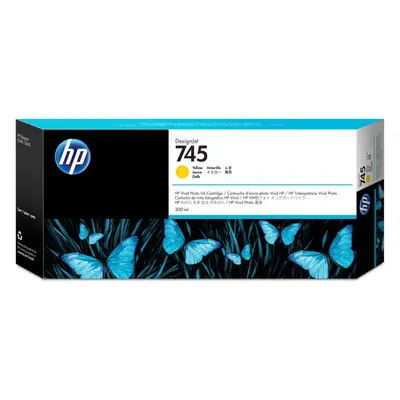 HP 745 Cartucho de Tinta Original Alto Rendimiento Amarillo