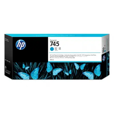 HP 745 Cartucho de Tinta Original Alto Rendimiento Cian