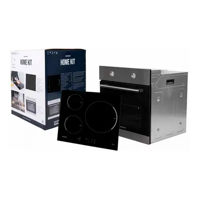 Infiniton HV-ND63 Kit Forno Convencional 70L Inox + Placa de Indução 3 Zonas 60cm Preta