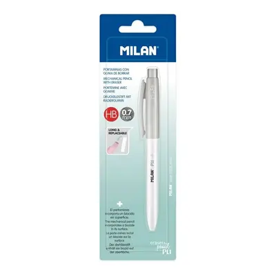 Milan PL1 Portaminas con Goma 0.7mm Gris