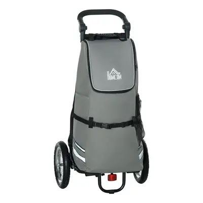 Homcom 2 Em 1 Reboque De Bicicleta Carga 22 Kg Carro De Compras 53x43x110 Cm