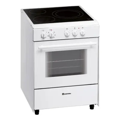 Meireles E 603 W Fogão com Placa Vitrocerâmica 3 Zonas 60cm + Forno Elétrico 55L Branco