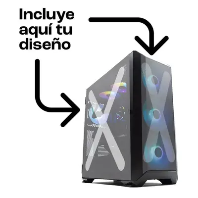 Forgeon Arcanite ARGB Mesh Torre ATX Preta + Vidro e Frontal Personalizáveis