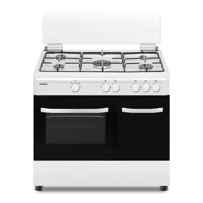 Infiniton CC9060ELP Fogão a Gás 5 Zonas + Forno Branco/Preto