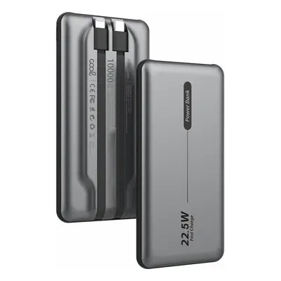 Cool Bateria Externa Universal Power Bank 10.000mAh PD 22.5W (2 Cabos) Cinzento