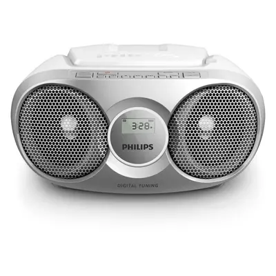 Philips AZ215S/12 Boombox Portátil com Leitor de CD e Rádio FM 3W RMS Prateado
