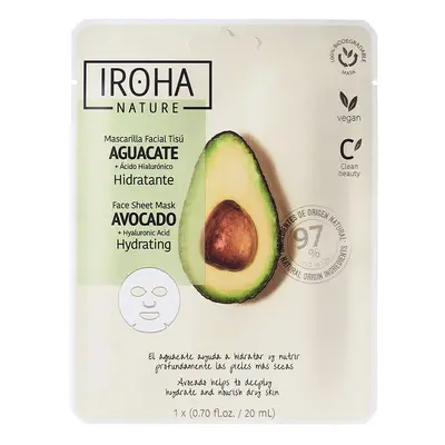 Iroha Nature Mask Avocado + Hyaluronic Acid 1 Un