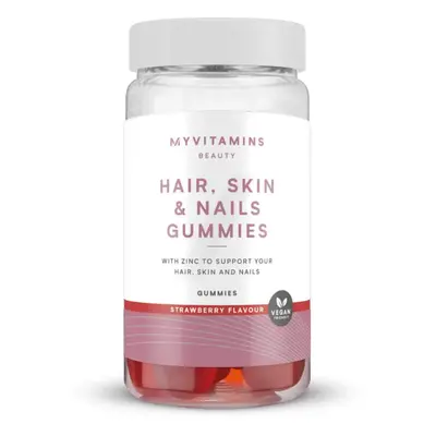 Gomas Veganas para Cabelo, Pele e Unhas - 60gummies - Morango