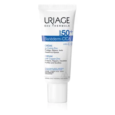 Uriage Bariéderm Cica-Cream with Copper-Zinc SPF 50+ creme reparador que contém cobre e zinco SP