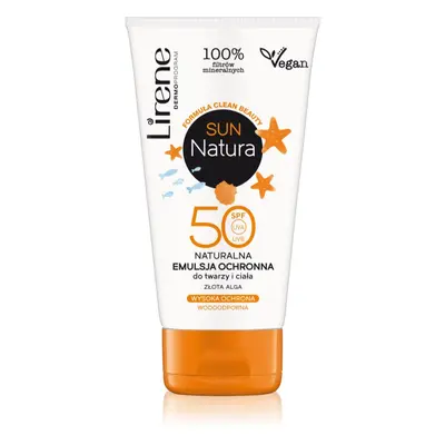 Lirene Sun Natura emulsão hidratatante e protetora para rosto e corpo SPF