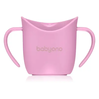 BabyOno Be Active Ergonomic Training Cup caneca para praticar com pegas Pink m+