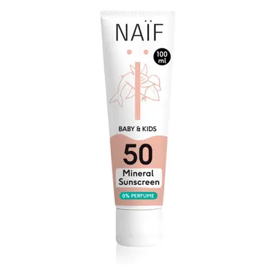 Naif Baby & Kids Mineral Sunscreen SPF 0 % Perfume creme protetor solar para bebés e crianças se