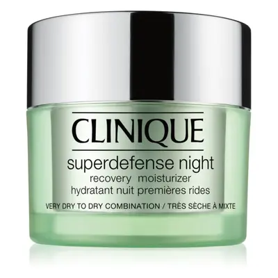 Clinique Superdefense™ Night Recovery Moisturizer creme hidratante de noite contra os primeiros 