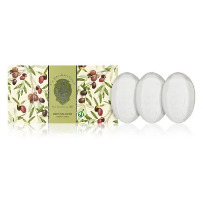 La Florentina Olive Flowers Hand Soap conjunto de sabonetes em barra com azeite