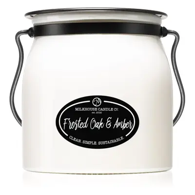 Milkhouse Candle Co. Creamery Frosted Oak & Amber vela perfumada Butter Jar