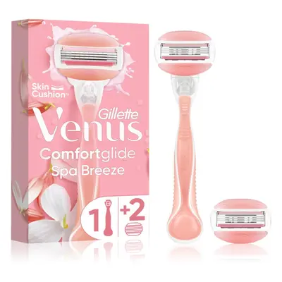 Gillette Venus ComfortGlide Spa Breeze aparelho de barbear + cabeças substituíveis