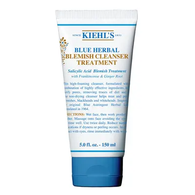 Kiehl's Blue Herbal Blemish Cleanser Treatment gel de limpeza para pele problemática para mulher