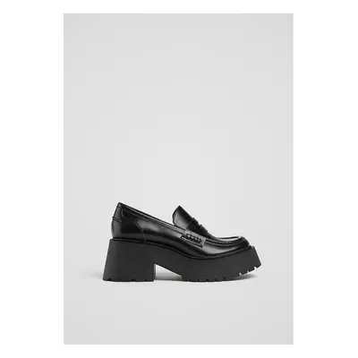 Stradivarius Mocassim tira tacão PRETO