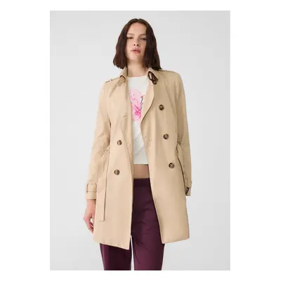 Stradivarius Trench curto Pedra