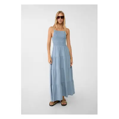 Stradivarius Vestido fluido comprido com alças Azul celeste